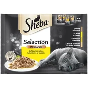 SHEBA Vlažna hrana za macke sa ukusom piletine, 85g, 4 komada