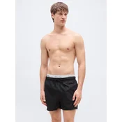 Calvin Klein Swimwear Kratke kopalne hlače  črna / bela
