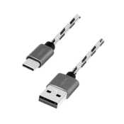 shumee LogiLink 3-paket pletenih najlonskih kablov USB-C 2.0 Hi-Speed 0,5 m, 1 m, 2 m