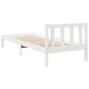 shumee vidaXL Raztegljiva postelja brez vzmetnice, 100x220 cm, masivni borov les