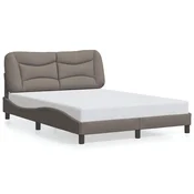 Vidaxl Posteljni okvir brez vzmetnice Hvar taupe 120x200 cm blago