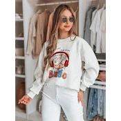 Bluza damska oversize z nadrukiem LALA VIBE szara Dstreet