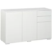 Nesta Komoda bela s 2 predaloma in 3 vrati, večnamenska omarica, 117x36x74 cm, za shranjevanje, (5000493531)