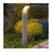 Brilagi - LED spoljašnja lampa sa senzorom RIANO LED/8W/230V srebrna IP65 80 cm