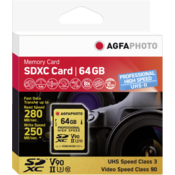 AgfaPhoto SDXC UHS II 64GB Professional High Speed U3 V90