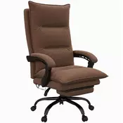 Homestar Pisarna stol z masažno funkcijo 66x74x114 cm rjave barve