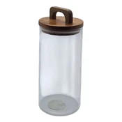 shumee Steklena posoda 1000 ml kozarec z bambusovim pokrovom