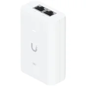 Ubiquiti U-POE+ adapter 30W, powers UniFi PoE+ devices, reduce dependency on PoE switch power, Contains RJ45 data input, AC cable with earth ground, a