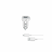 CellularLine avto polnilec+MicroUSB kabel,15W bel