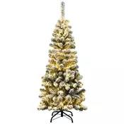 Northio 135 cm umetno božično drevo s svinčnikom in snegom, 150 LED diod