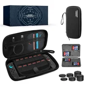 Nikcorp Torba Hard Case 8w1 za Nintendo Switch 2 2025, ojačano trdo ohišje, etui in škatla za kartice z 20 rež, 6 nastavkov za analogne palčke, za shranjevanje in prenos