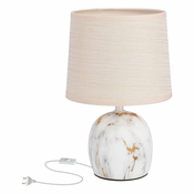Kremno bela namizna svetilka s tekstilnim senčnikom (višina 25 cm) Adelina – Candellux Lighting
