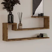 HANAH HOME Zidna polica Ravi Antique Walnut