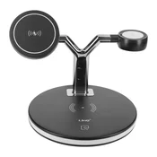LINQ Polnilna postaja MagSafe 15 W za iPhone, Apple Watch in AirPods, LinQ - ČRNa, (20917839)