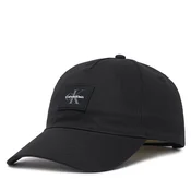 Kapa s šiltom Calvin Klein Monologo Rubber Patch Bb Cap LV04D5136G Črna