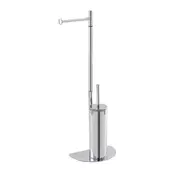 Držalo toaletnega papirja in WC ščetka, inox