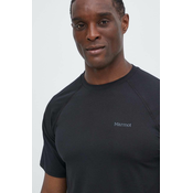 Športna kratka majica Marmot Windridge črna barva