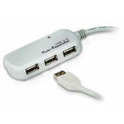 LINE EXTENDER/REPEATER USB 2.0 DO 12M + HUB ATEN (UE2120H)
