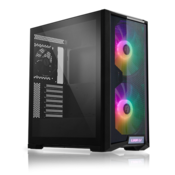 LIAN LI ohišje LANCOOL 215 Midi - ARGB Tempered Glass, črno (LANCOOL 215 BLACK)