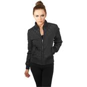 Womens nylon jacket Diamond Quilt black