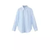 MANGO Bluza FRANK svijetloplava / tamno smeđa