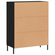 Komoda crna 69,5 x 34 x 90 cm od konstruiranog drva