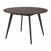 Črna jedilna miza Rowico YuRAi , Ř 115 cm