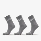 Nogavice Footshop Basic Crew Socks 3-Pack Grey 36-38