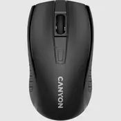 CANYON MW-7, 2.4Ghz wireless mouse, 6 buttons, DPI 800/1200/1600, with 1 AA battery ,size 110*60*37mm,58g,black - CNE-CMSW07B