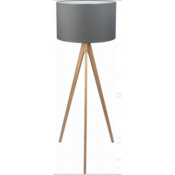 TK Lighting Stoječa svetilka 1xE27 za LED IP20 TREVISO lesena siva