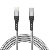 Delight iPhone Lightning Type-C podatkovni kabel 1m sivi 55434-1