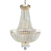 Casa Padrino baroque crystal chandelier gold A� 40 x H. 81 cm - Round baroque style chandelier - Baroque living room chandelier - Noble & Magnificent