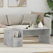 vidaXL Klubska miza Betonsko siva 90 x 45 x 35 cm Konstruiran les