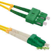 shumee Qoltec SC/APC - LC/APC optični patchcord | Enomodni | 9/125 | G652D | Dupleks | 3 m