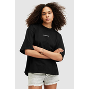 Bombažna kratka majica AllSaints DISC AMELIE TEE ženska, črna barva, W082JA