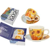 Carmani, skodelica za espresso s krožnikom - VAN Gogh/Sončnice