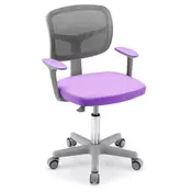 Northix Otroški pisalni stol 360° vrtljiv mladinski stol 80-91,5cm višinsko nastavljiv 54 x 50 x 80-91,5cm vijoličen