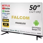 Falcom Smart LED TV@Android 50, UHD 4K, DVB-S2/T2/C, HDMI, WiFi - TV-50LTF022SM