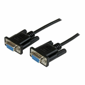 StarTech.com 2m Black DB9 RS232 Serial Null Modem Cable F/F - DB9 Female to Female - 9 pin RS232 Null Modem Cable - 2 meter, Black - null modem cable - DB-9 to DB-9 - 2 m
