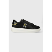 Black Mens Leather Sneakers KARL LAGERFELD Kapri Mens NeoNFT - Mens