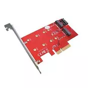 OSTALI Kontroler NEWMB Dual M.2 SSD na PCIE, N-PEM22