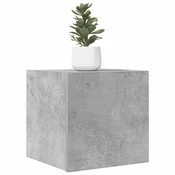 Greatstore Stenske TV omarice 4 kosi betonsko sive 30,5x30x30 cm
