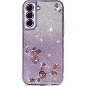 GS Ovitek za Samsung Galaxy S22, bleščeč cvet, vijoličen