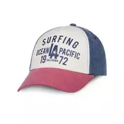 Ocean Pacific Športna kapa Capo Mannu moder denim / krvavo rdeča / off-bela