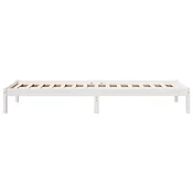 shumee vidaXL Raztegljiva postelja brez vzmetnice, 100x220 cm, masivni borov les