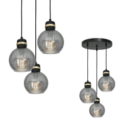 OMEGA BLACK/GOLD viseca lampa 3xE27