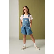 Otroške farmarke Levis SHORTALL WITH TIE AT WAIST