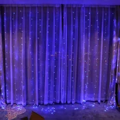 Led sijalice dekorativna zavesa 3x3m – PLAVA