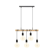 Atmosphera - Lestenec na vrvici JAKE 5xE27/40W/230V bor