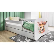 Drveni dječji krevet BAMBI s ladicom - 160x80 cm plavi